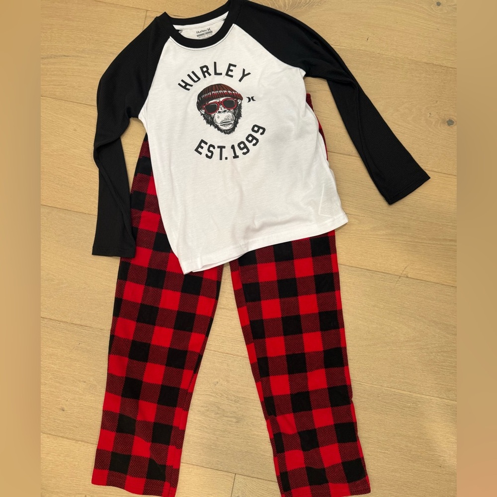 Hurley Christmas Pajamas size 12 Boys